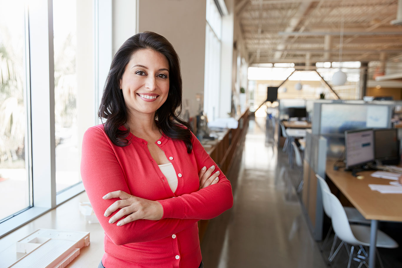 woman working in an office
