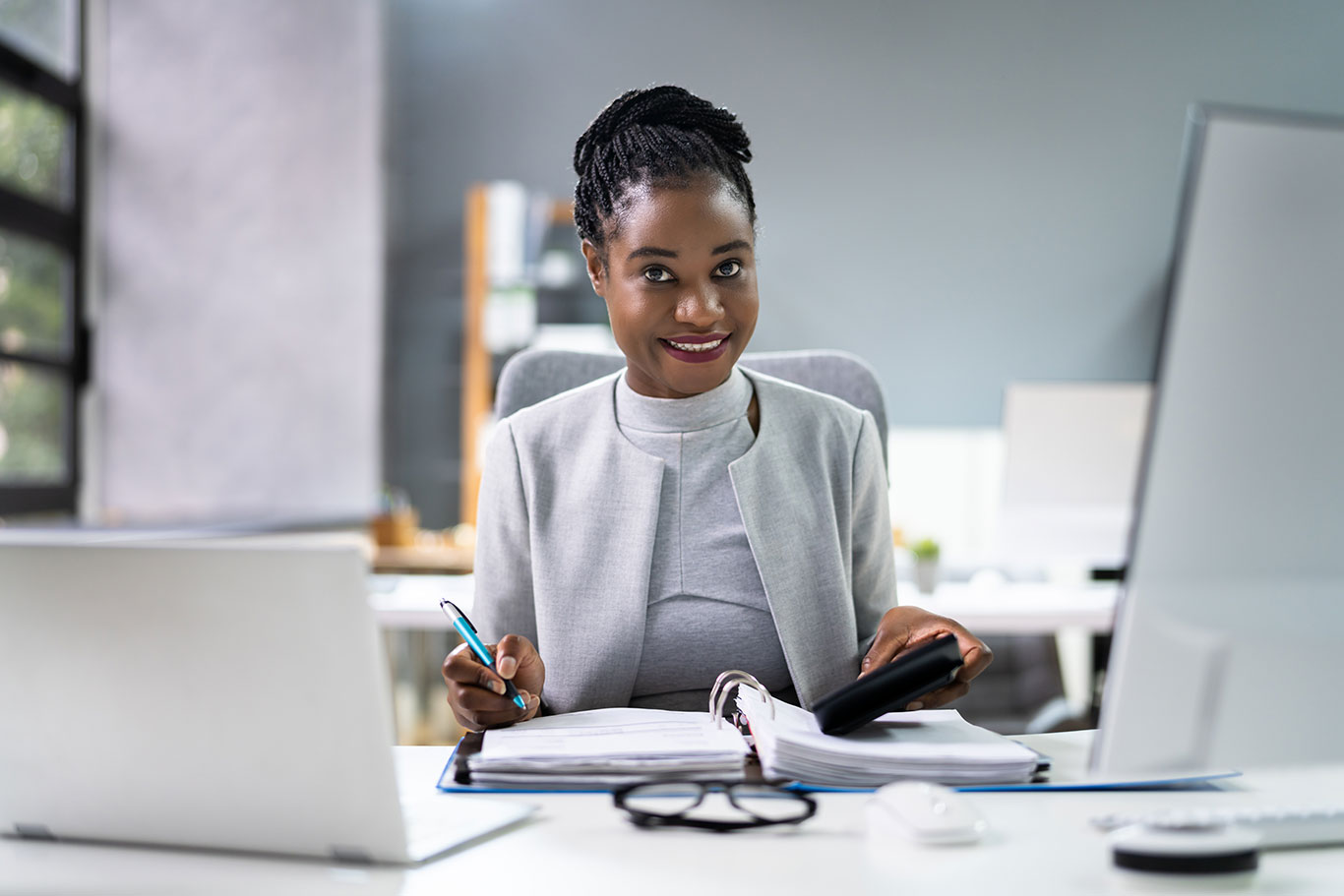 woman at a job in the public sector