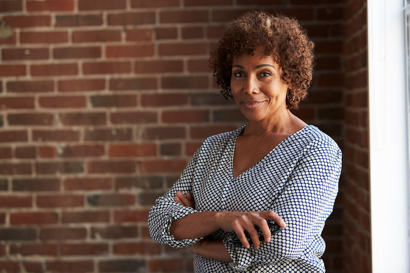 Woman smiling