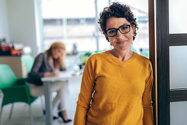 Woman in business office